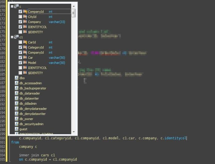 SQLCompleteColumnSelector_yfmgrl