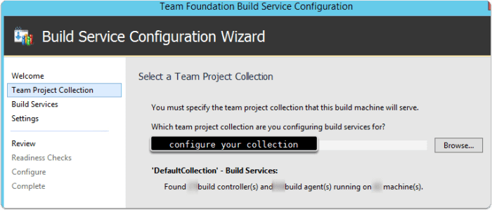 Configure collection