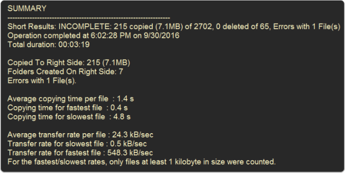 Detailed Logs