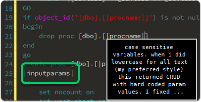 warning - case sensitive parameters