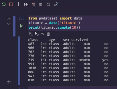 Notebook Output Sample for Titanic